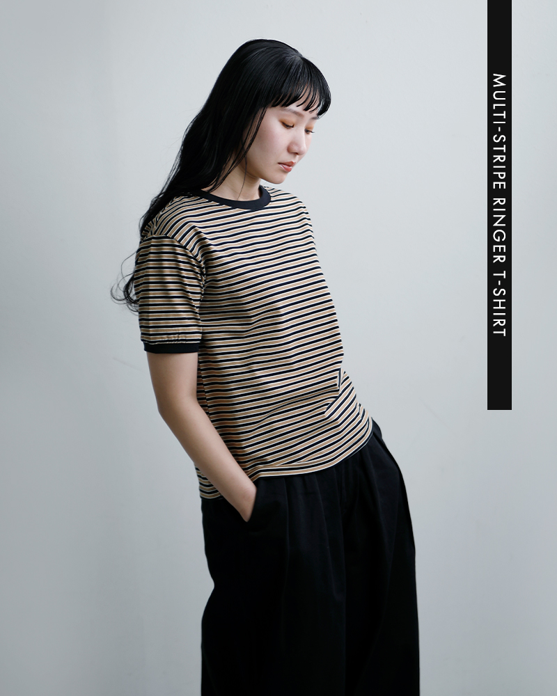 STAR＆STRIPE(スターアンドストライプ)マルチボーダーリンガーTシャツssmd-028m