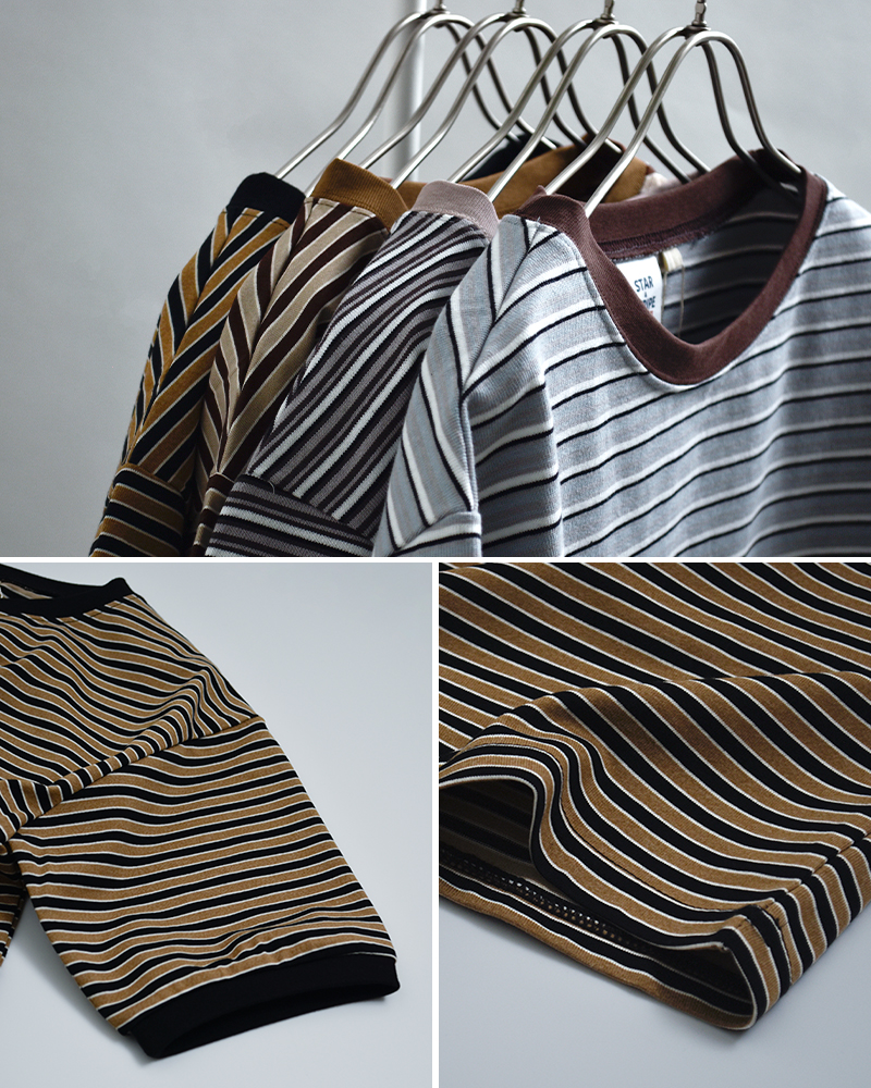 STAR＆STRIPE(スターアンドストライプ)マルチボーダーリンガーTシャツssmd-028m