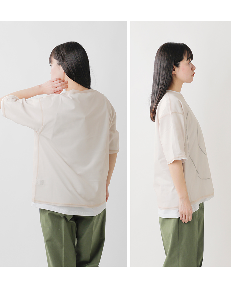 STAR&STRIPE(スターアンドストライプ)クルーネックシアーTシャツssmd-090