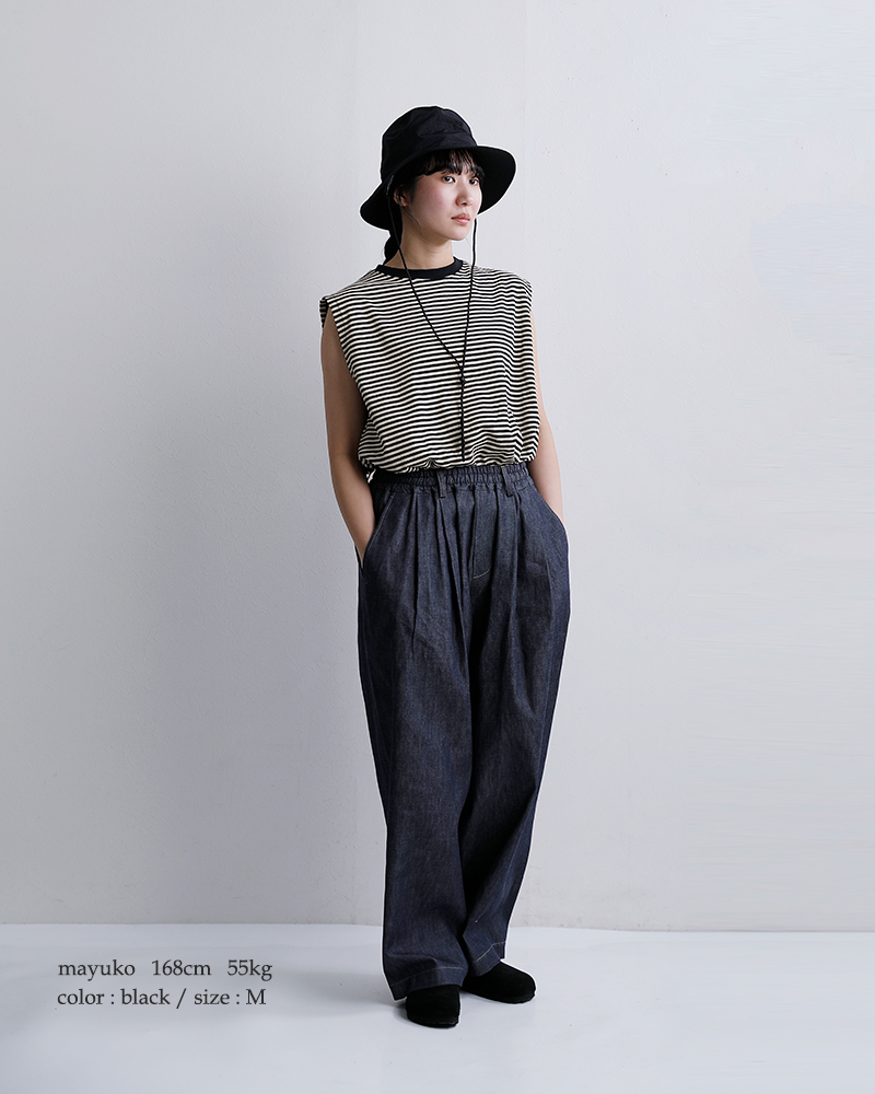 STARANDSTRIPE(スターアンドストライプ)コットン ノースリーブ クルーネック プルオーバー ssmd-200