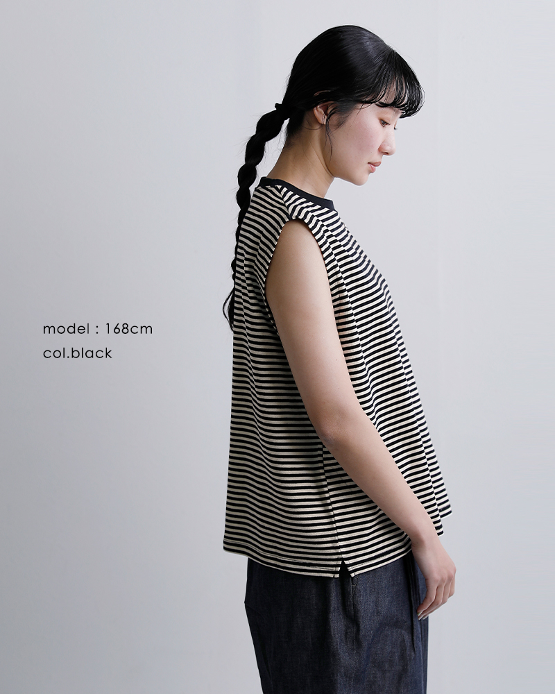 STARANDSTRIPE(スターアンドストライプ)コットン ノースリーブ クルーネック プルオーバー ssmd-200