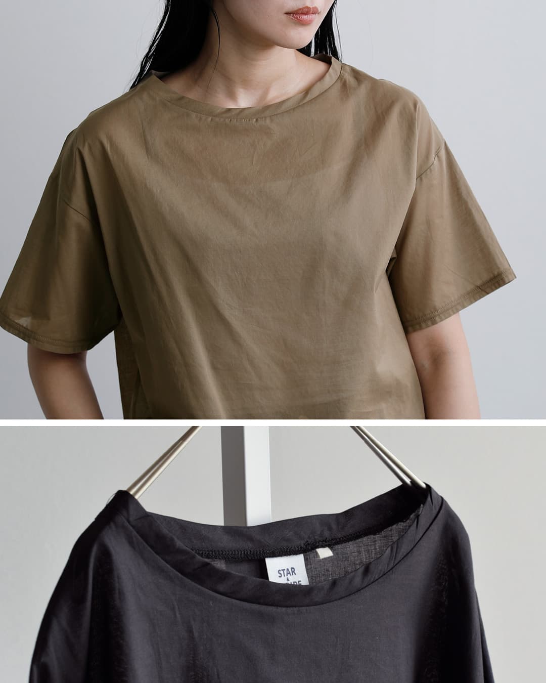 STAR＆STRIPE(スターアンドストライプ)コットン エアリー クルー ネック Tシャツ ssmd-202