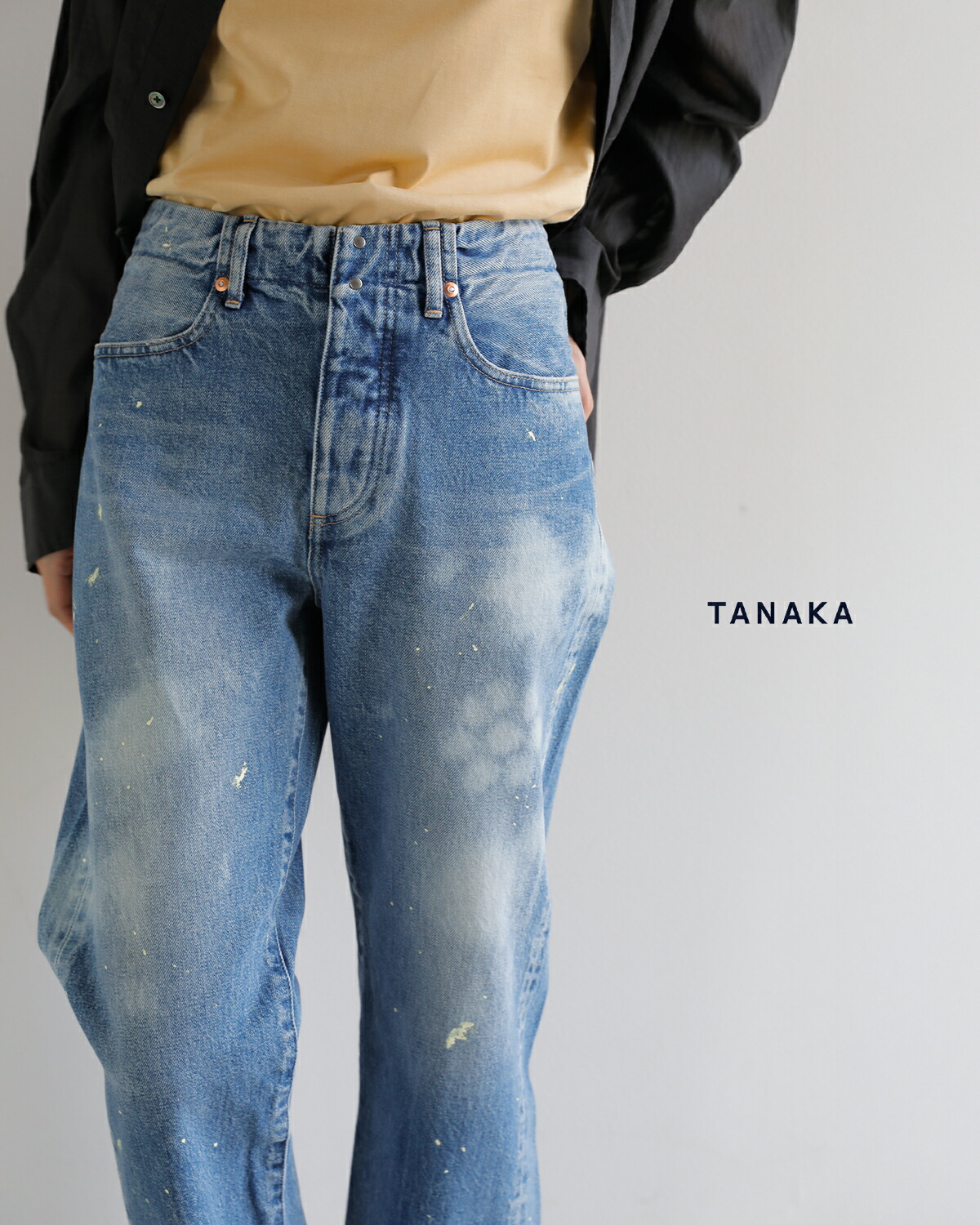 40%OFF】TANAKA タナカ コットン セルビッチ デニム ミッドライズ