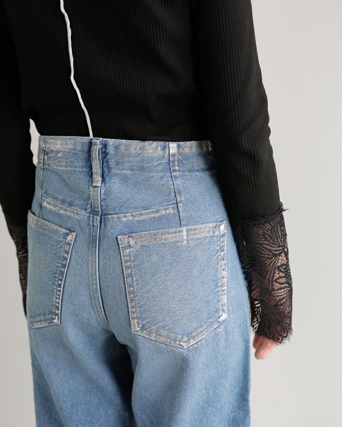 TANAKA(タナカ)コットンセルビッチデニムミッドライズストレートトラウザーパンツ“STRAIGHTJEANTROUSERS”st-126-same2