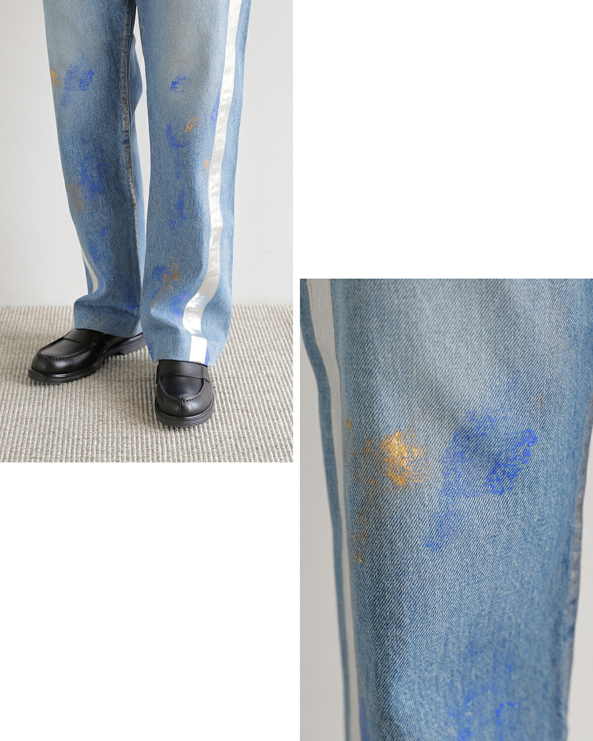 TANAKA(タナカ)コットンセルビッチデニムミッドライズストレートトラウザーパンツ“STRAIGHTJEANTROUSERS”st-126-same2
