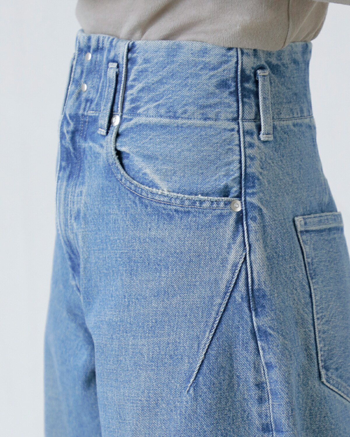 TANAKA(タナカ)コットンテーパードデニムスーパーハイライズトラウザーパンツ“TAPEREDJEANTROUSERS”st-134-same1