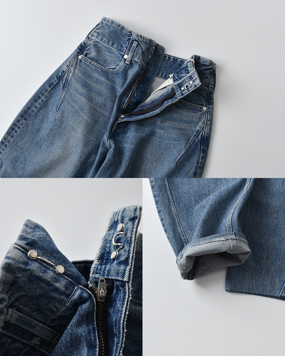 TANAKA(タナカ)コットンテーパードデニムスーパーハイライズトラウザーパンツ“TAPEREDJEANTROUSERS”st-134-same1
