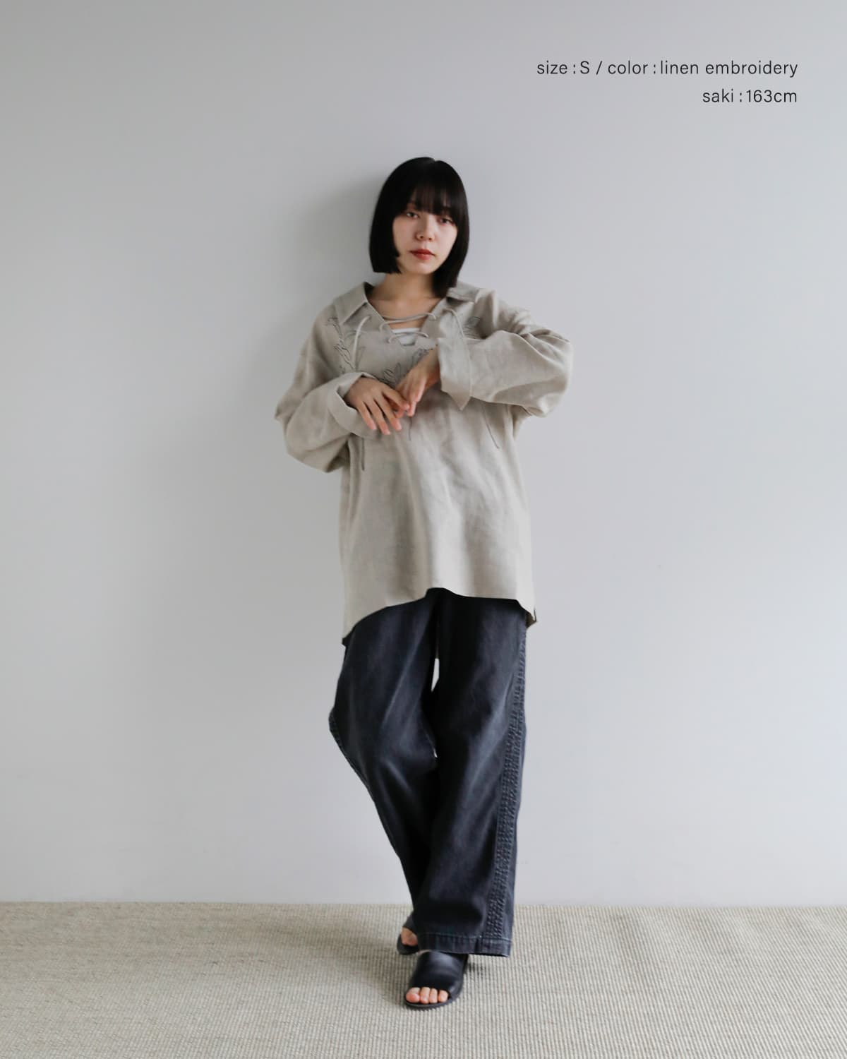 TANAKA(タナカ)リネンプルオーバー セーラーカラー チュニック  “THE TUNIC” st-255