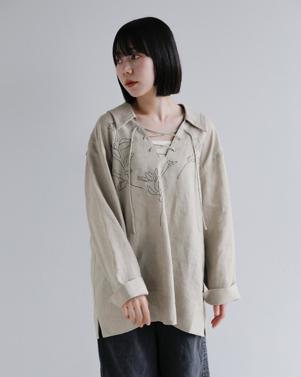 TANAKA(タナカ)リネンプルオーバー セーラーカラー チュニック  “THE TUNIC” st-255