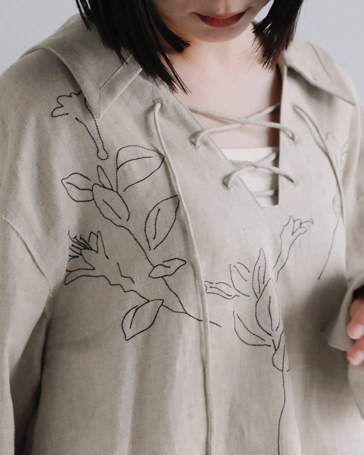 TANAKA(タナカ)リネンプルオーバー セーラーカラー チュニック  “THE TUNIC” st-255