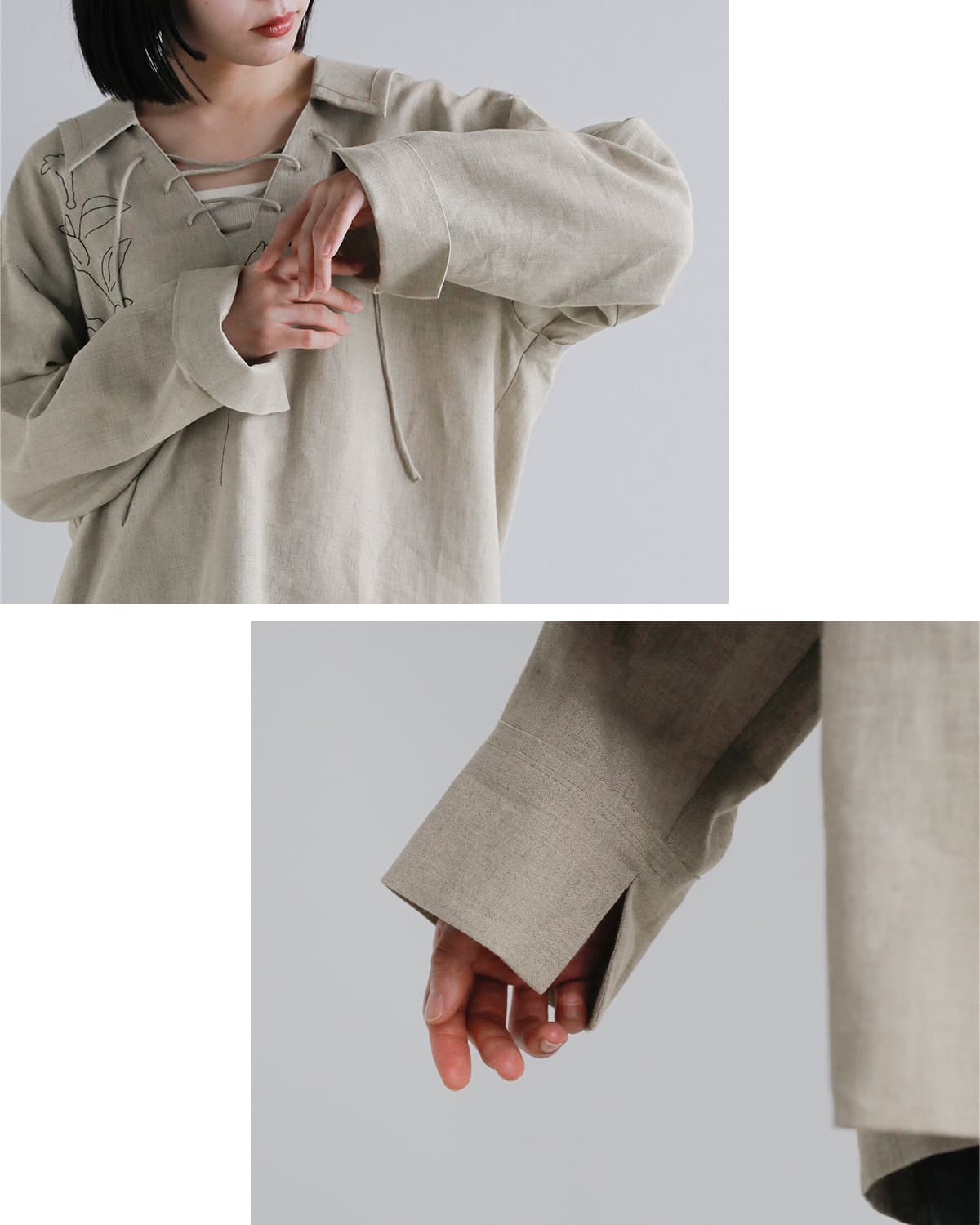 TANAKA(タナカ)リネンプルオーバー セーラーカラー チュニック  “THE TUNIC” st-255