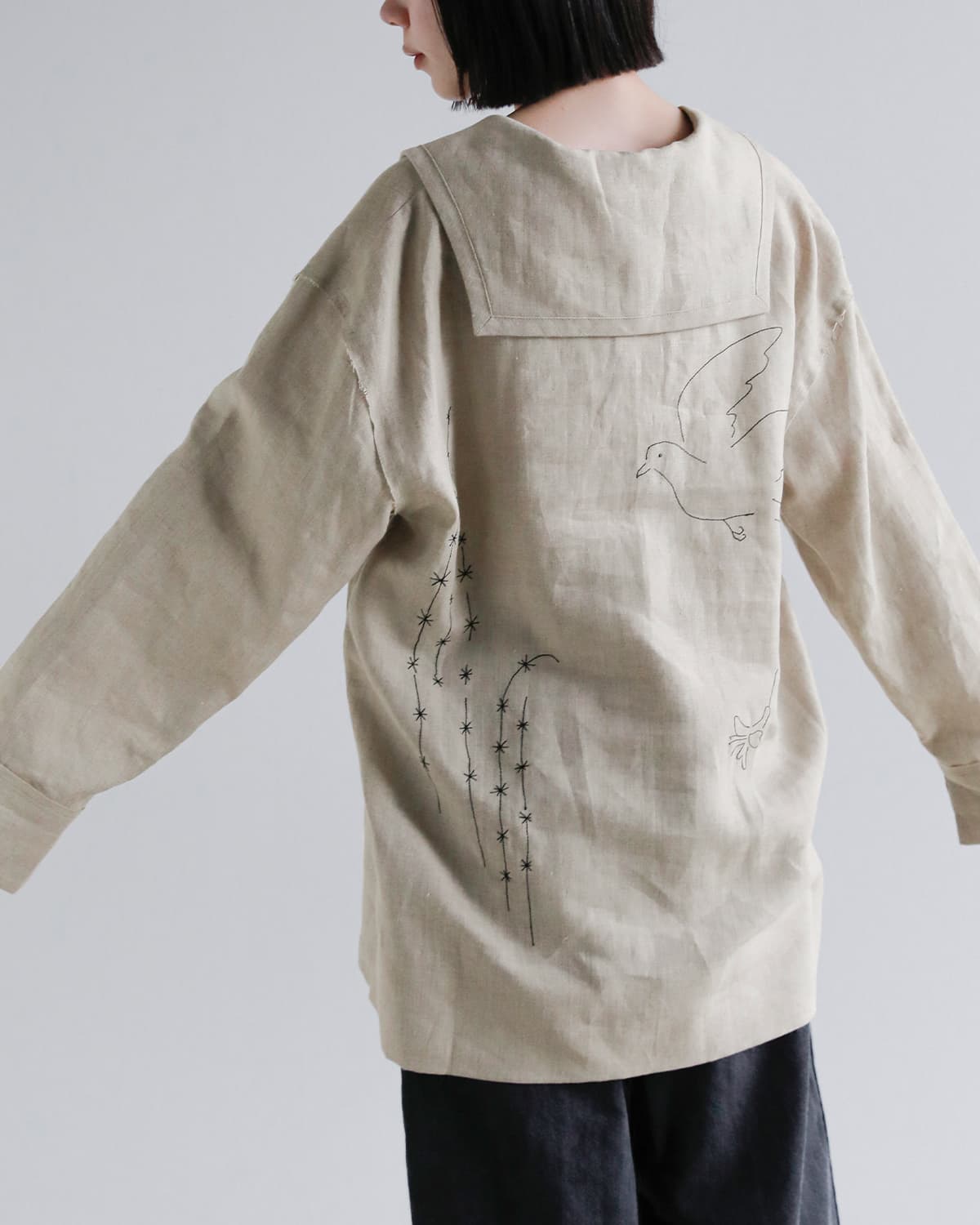 TANAKA(タナカ)リネンプルオーバー セーラーカラー チュニック  “THE TUNIC” st-255