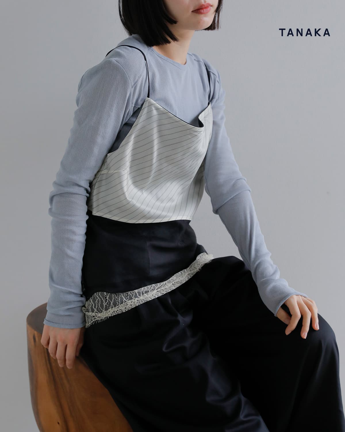 TANAKA(タナカ)リバーシブル 裾レース キャミソール “COMBI-CAMI TOP”st-263