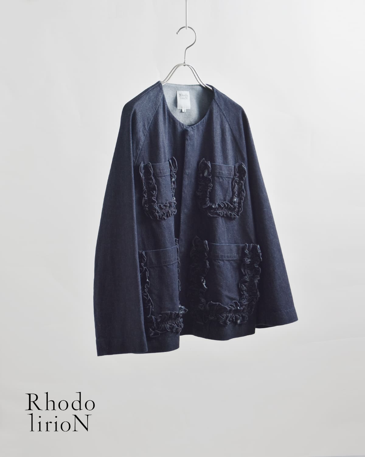 RHODOLIRIONデニム フリルポケット カバーオール “Frill Pockets Coveralls” sw1010
