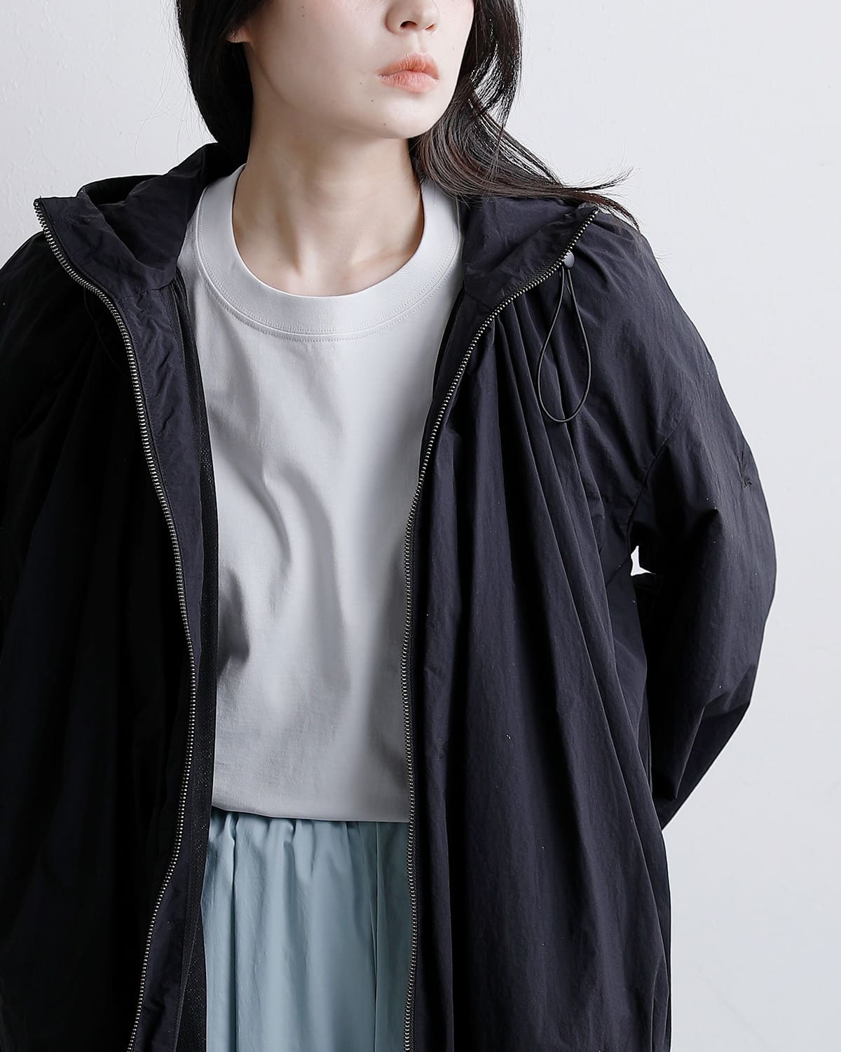 RHODOLIRIONフード ジップ コート “Hooded Zip Coat” sw1026
