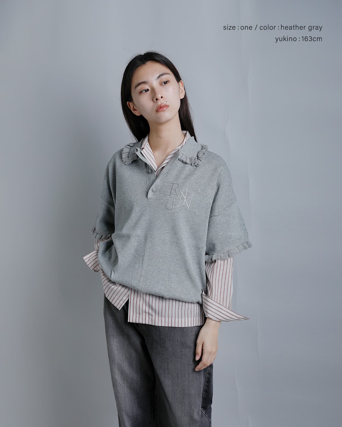 RHODOLIRION刺繍 半袖ポロシャツ “Embroidery Polo Sweater” sw1046