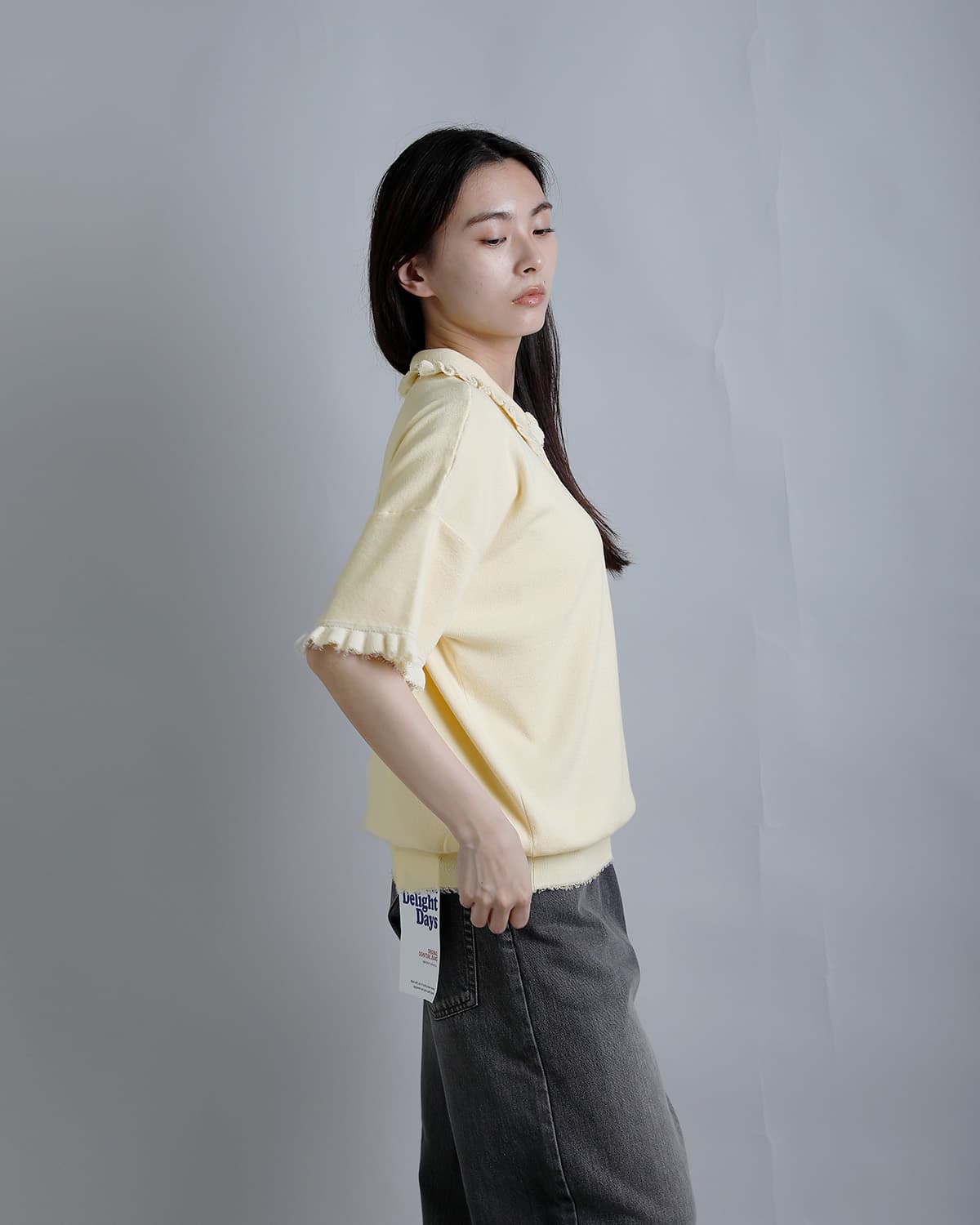 RHODOLIRION刺繍 半袖ポロシャツ “Embroidery Polo Sweater” sw1046