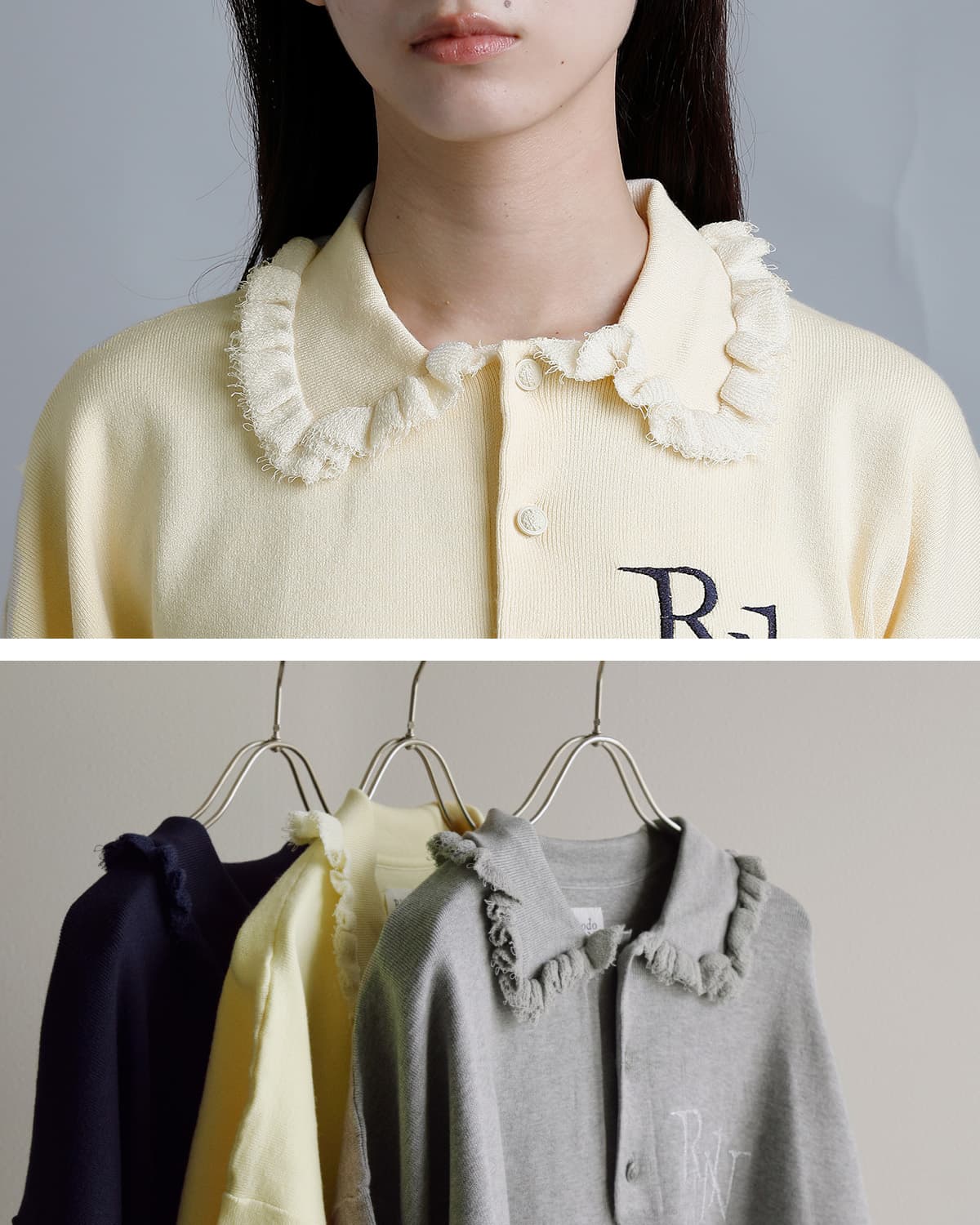 RHODOLIRION刺繍 半袖ポロシャツ “Embroidery Polo Sweater” sw1046