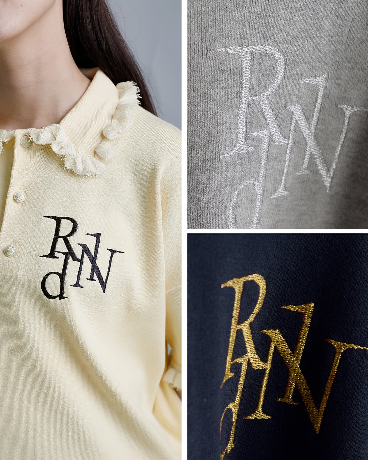 RHODOLIRION刺繍 半袖ポロシャツ “Embroidery Polo Sweater” sw1046