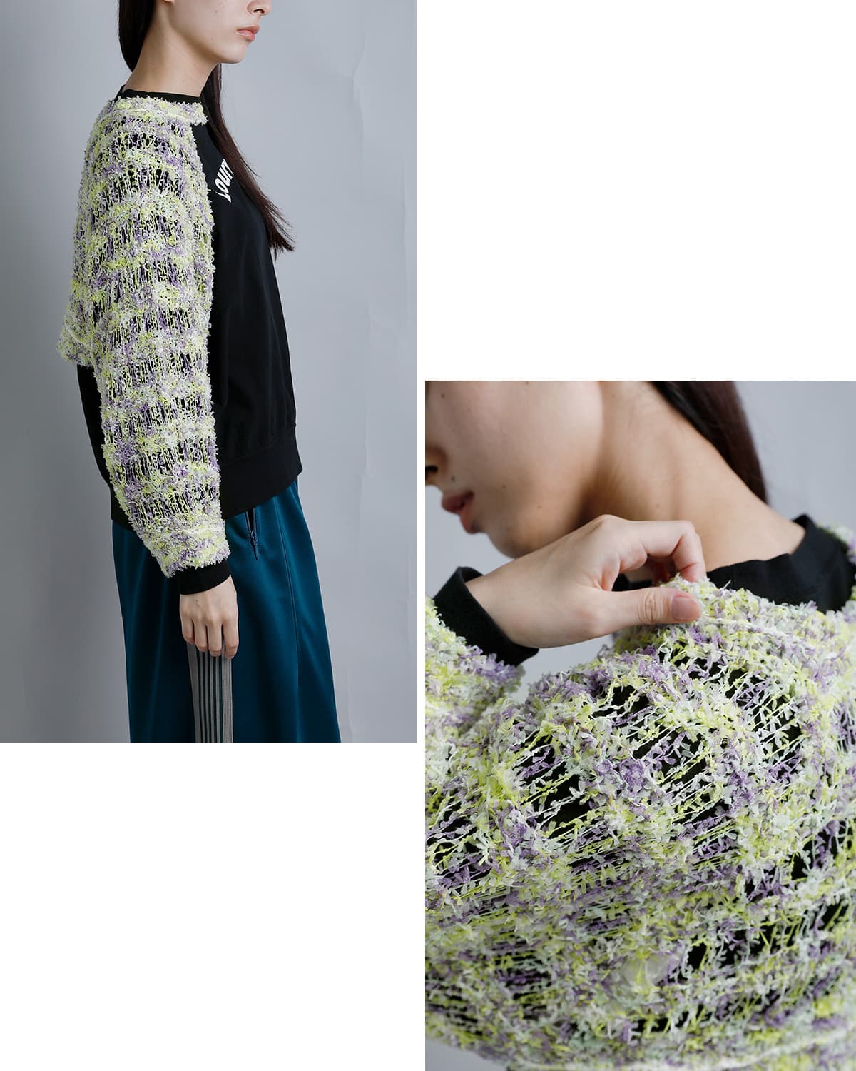 RHODOLIRIONファンシーヤーン ニットボレロ “Knit Bolero” sw1049