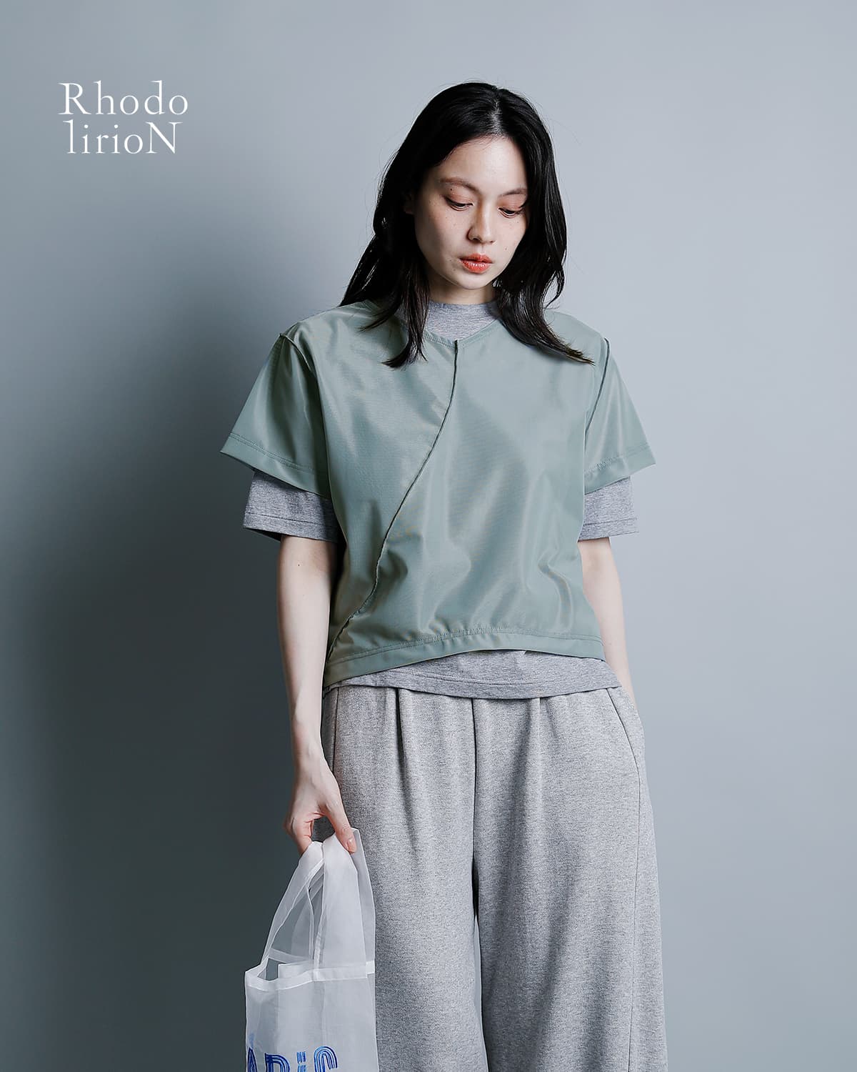 RHODOLIRIONVネッククルーネック ユニットトップス “V Neck/Crew Neck Tee” sw1063