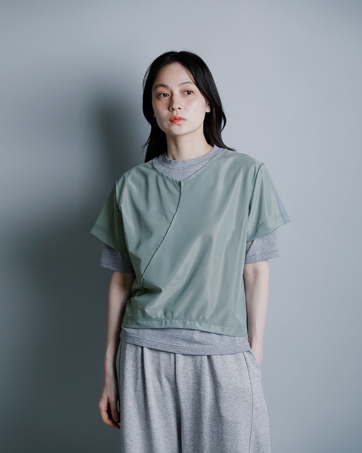 RHODOLIRIONVネッククルーネック ユニットトップス “V Neck/Crew Neck Tee” sw1063