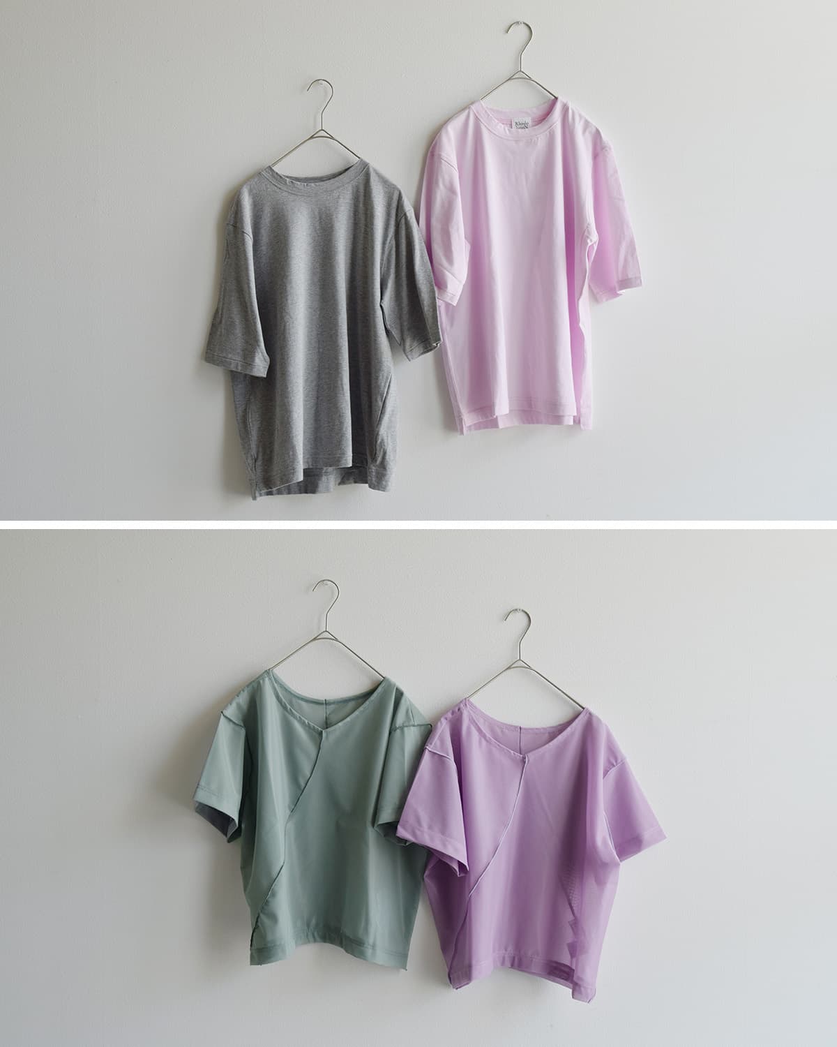 RHODOLIRIONVネッククルーネック ユニットトップス “V Neck/Crew Neck Tee” sw1063