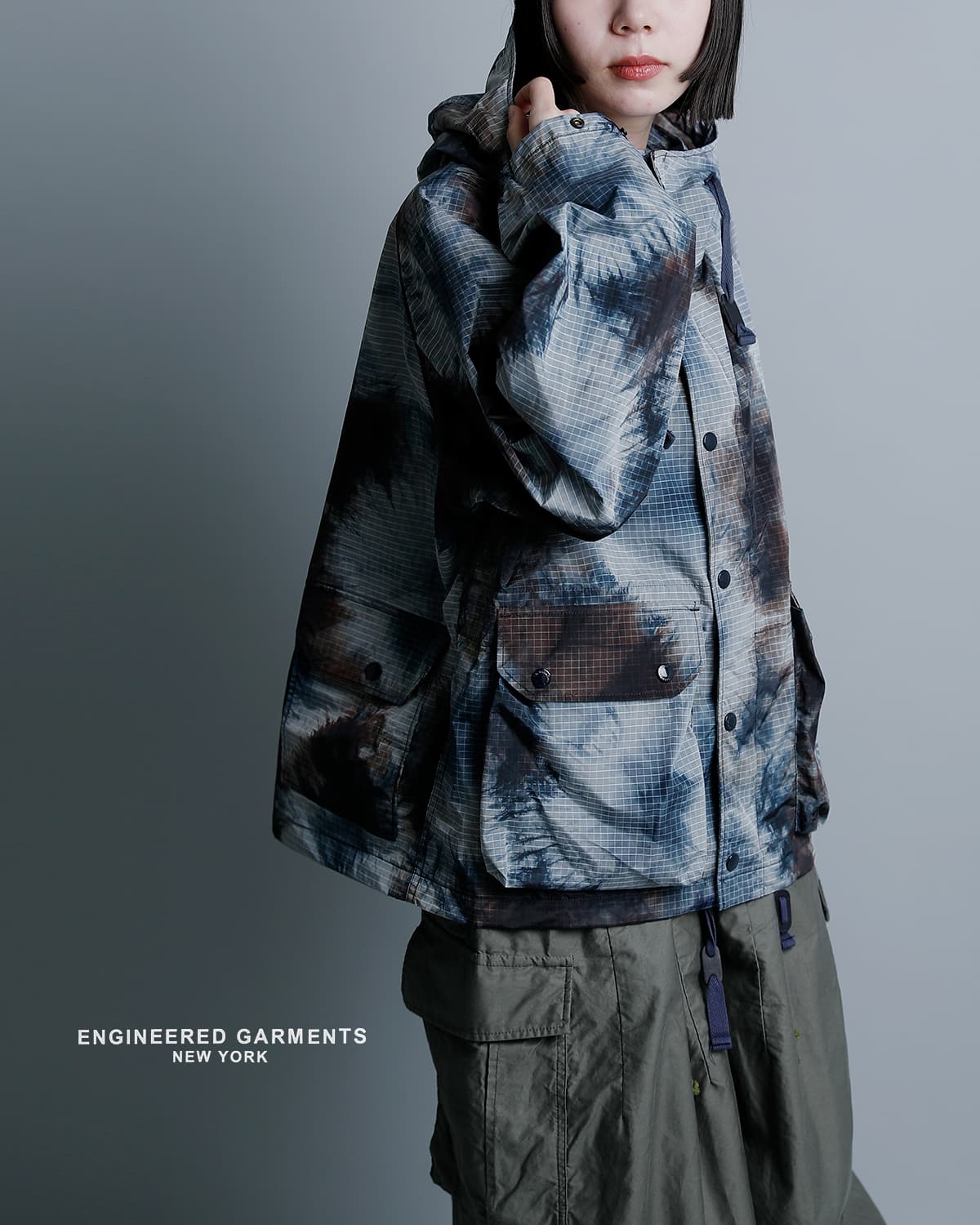 ENGINEERED GARMENTSタイダイ リップストップ ライトパーカー “Lt Parka” sw243