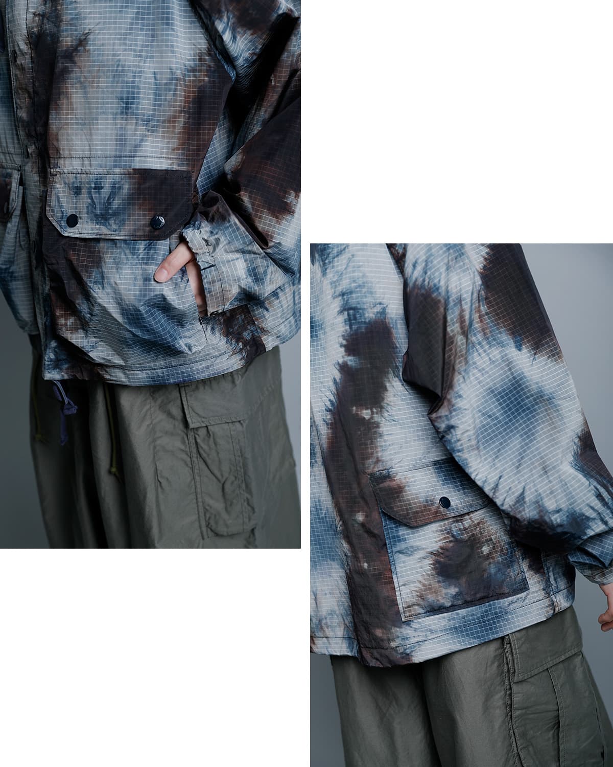 ENGINEERED GARMENTSタイダイ リップストップ ライトパーカー “Lt Parka” sw243