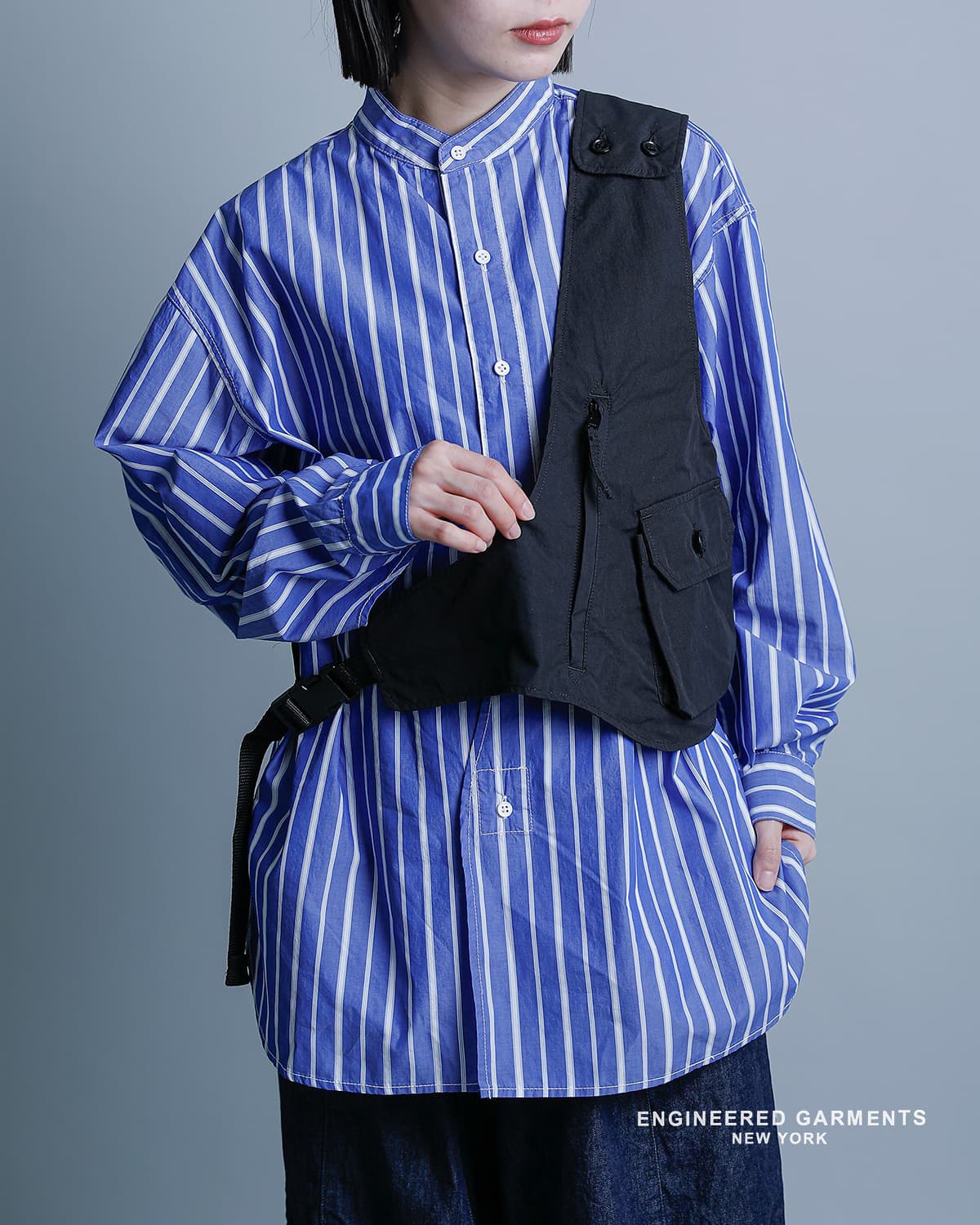 ENGINEERED GARMENTSコットンポプリン ショルダーベスト “Shoulder Vest” sw416