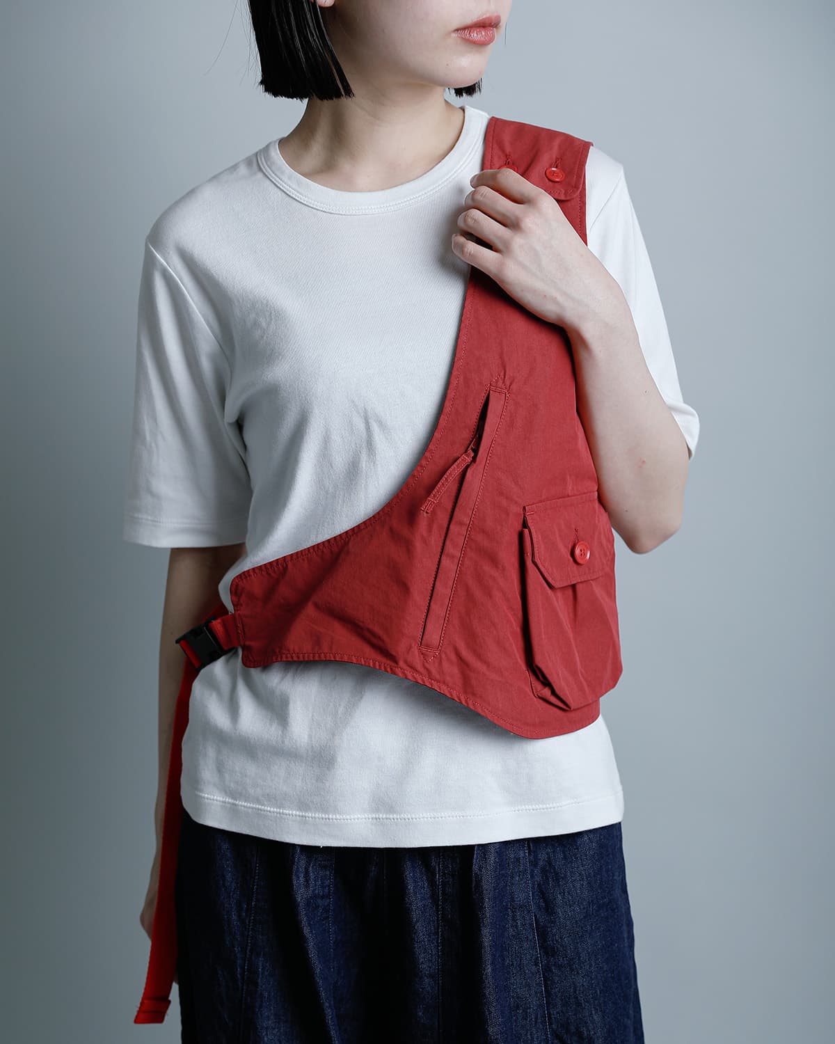 ENGINEERED GARMENTSコットンポプリン ショルダーベスト “Shoulder Vest” sw416