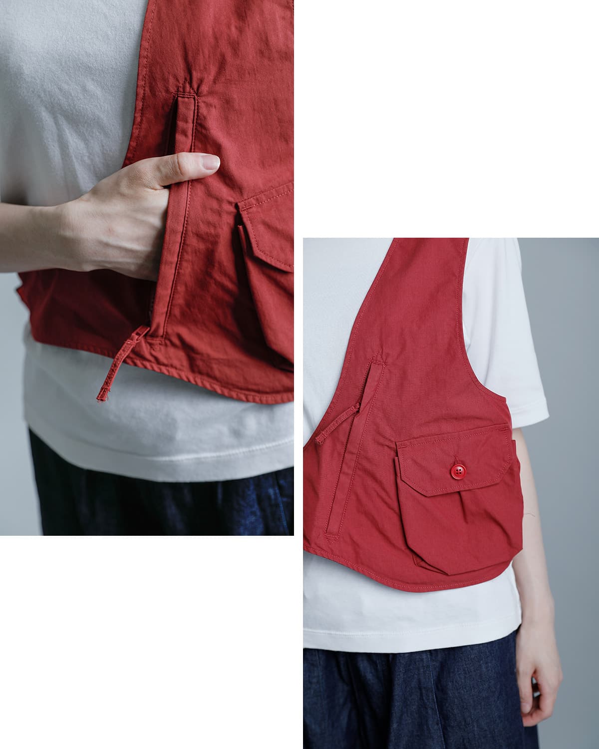 ENGINEERED GARMENTSコットンポプリン ショルダーベスト “Shoulder Vest” sw416