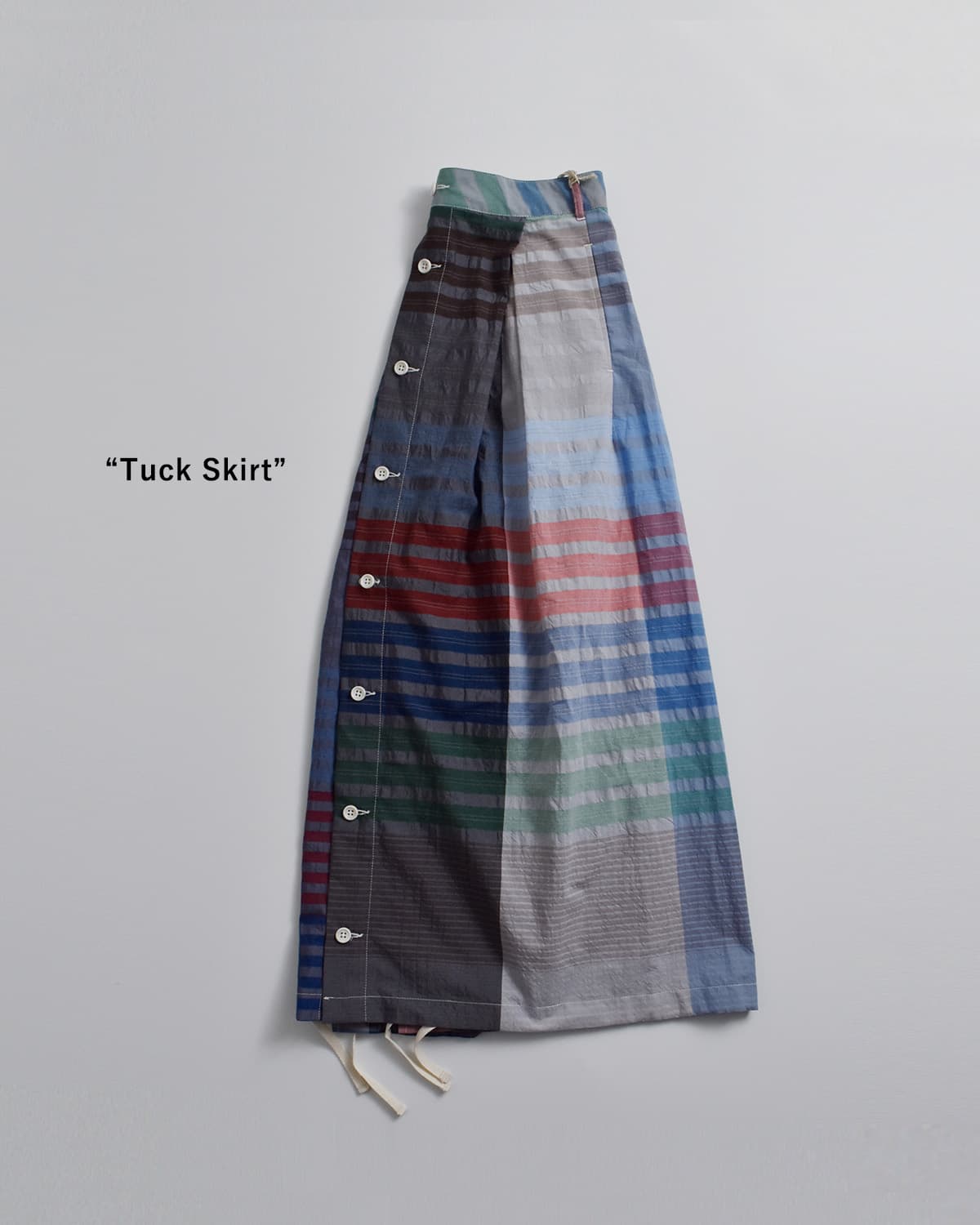 ENGINEERED GARMENTSコットン ビッグプレイドチェック タックスカート “Tuck Skirt” sw552