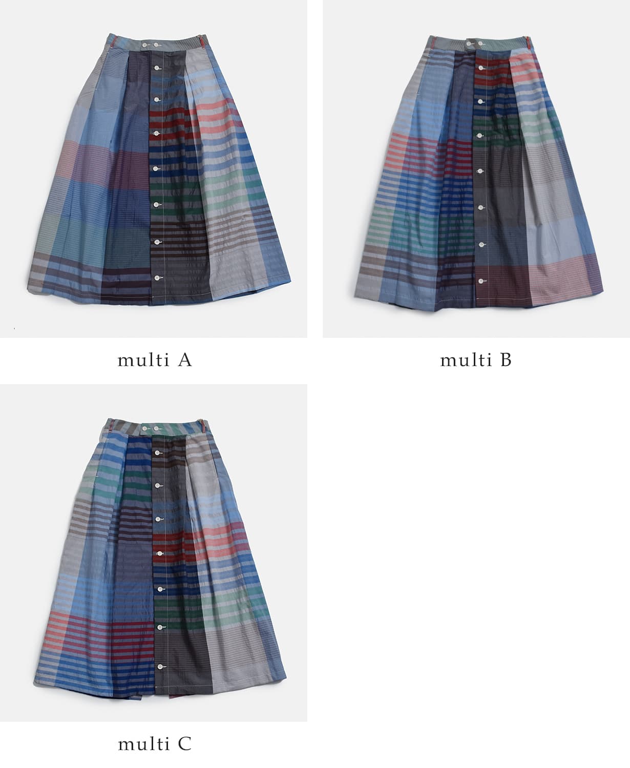 ENGINEERED GARMENTSコットン ビッグプレイドチェック タックスカート “Tuck Skirt” sw552