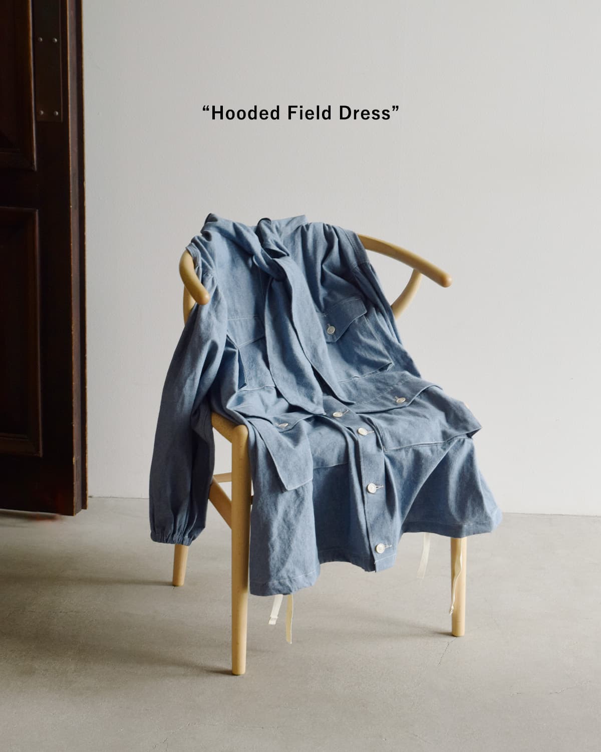 tActiコットンシャンブレー フーデッドフィールドドレス “Hooded Field Dress” sw814