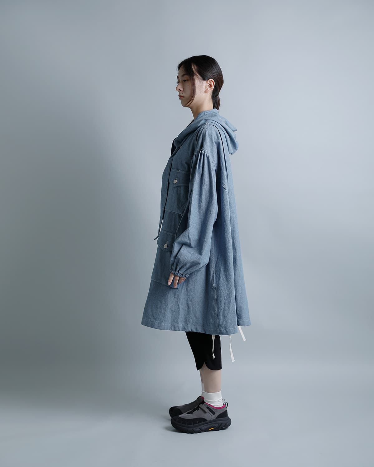 tActiコットンシャンブレー フーデッドフィールドドレス “Hooded Field Dress” sw814