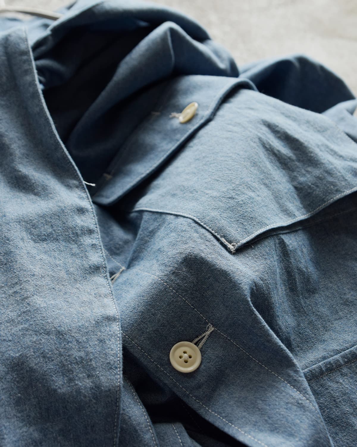 tActiコットンシャンブレー フーデッドフィールドドレス “Hooded Field Dress” sw814