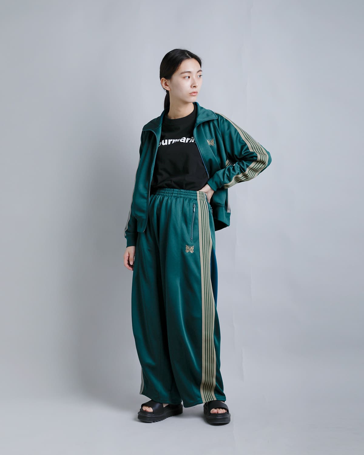 Needlesポリスムース トラックパンツ “Track Pant” sx410