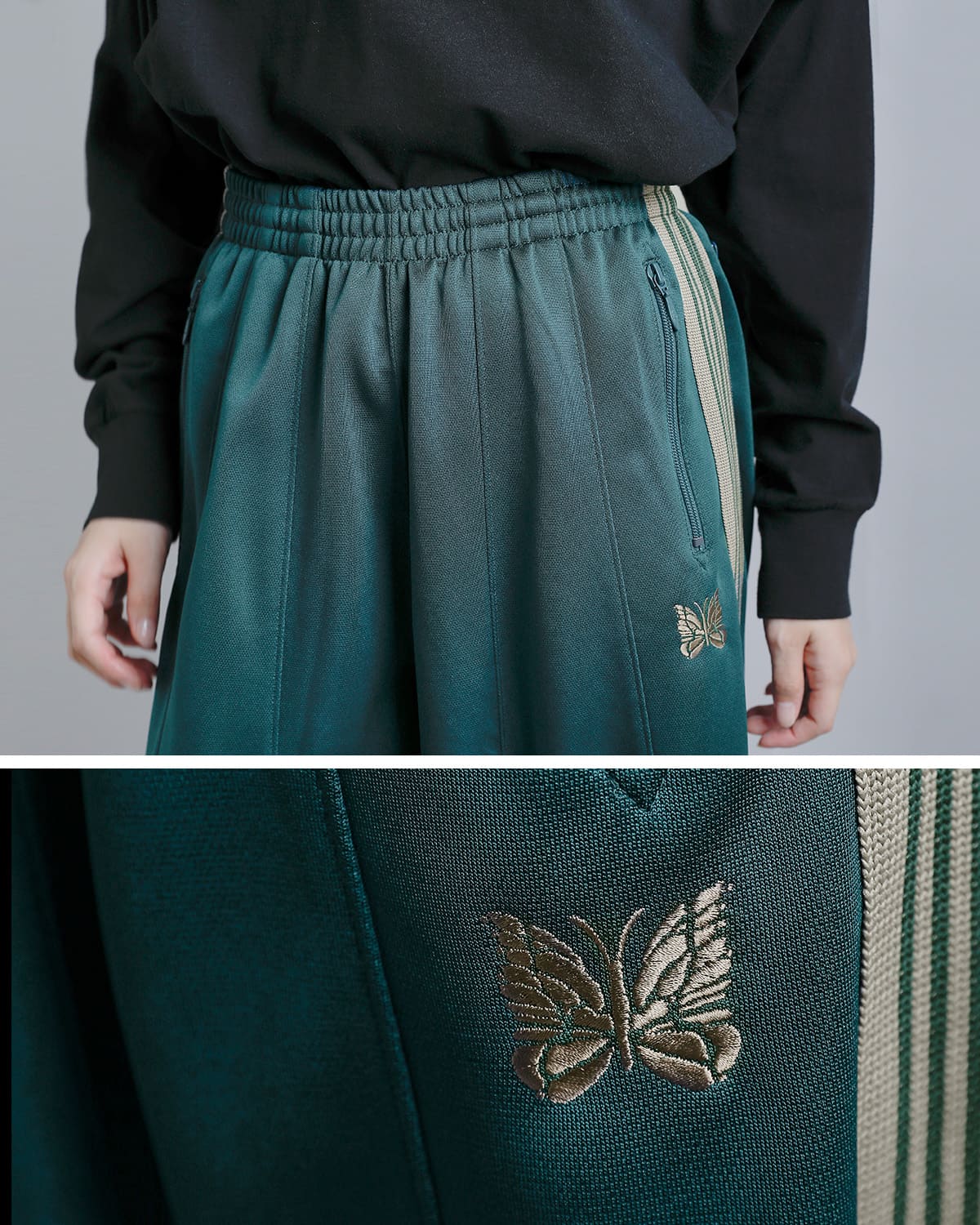 Needlesポリスムース トラックパンツ “Track Pant” sx410