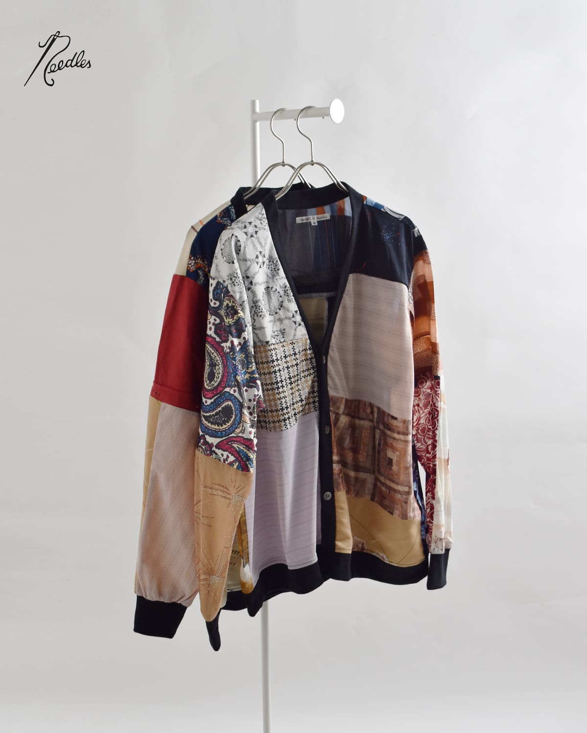 Needlesマルチパッチワーク シャツカーディガン sx491