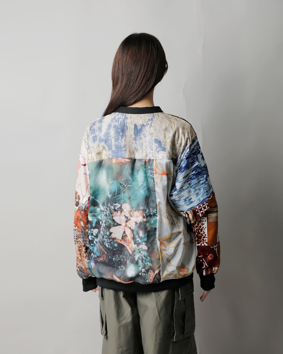 Needlesマルチパッチワーク シャツカーディガン sx491