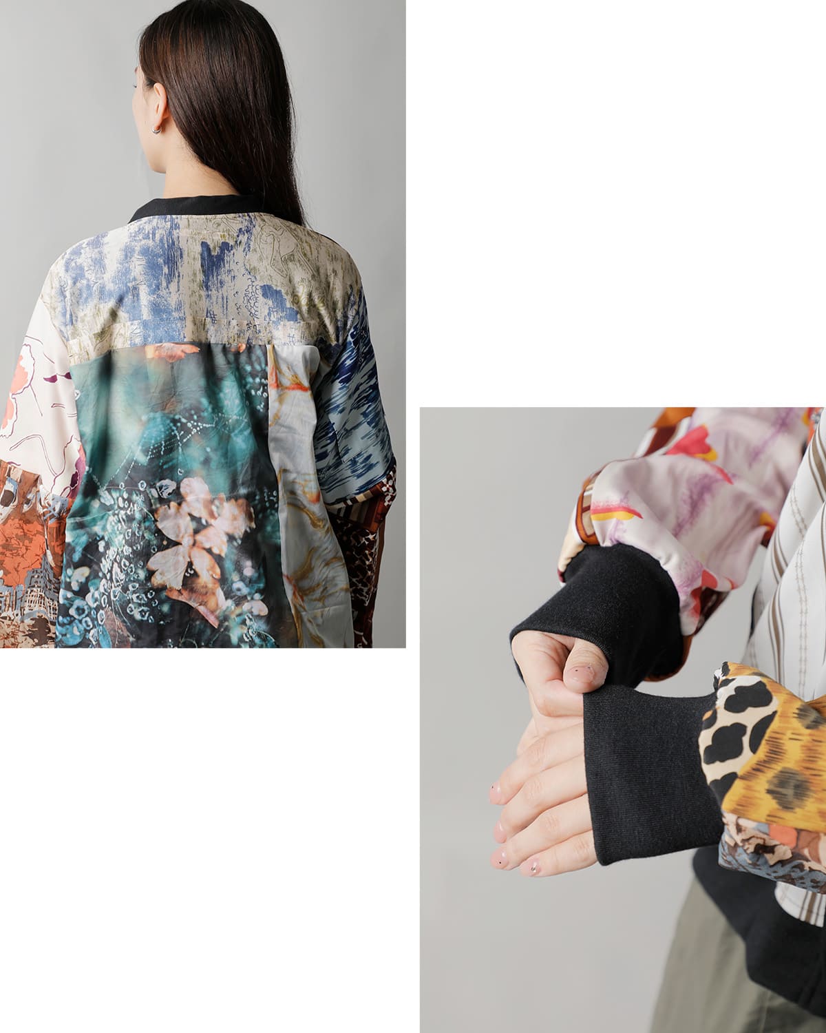 Needlesマルチパッチワーク シャツカーディガン sx491