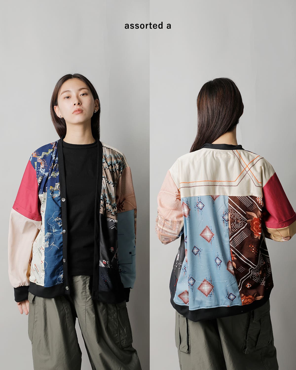 Needlesマルチパッチワーク シャツカーディガン sx491