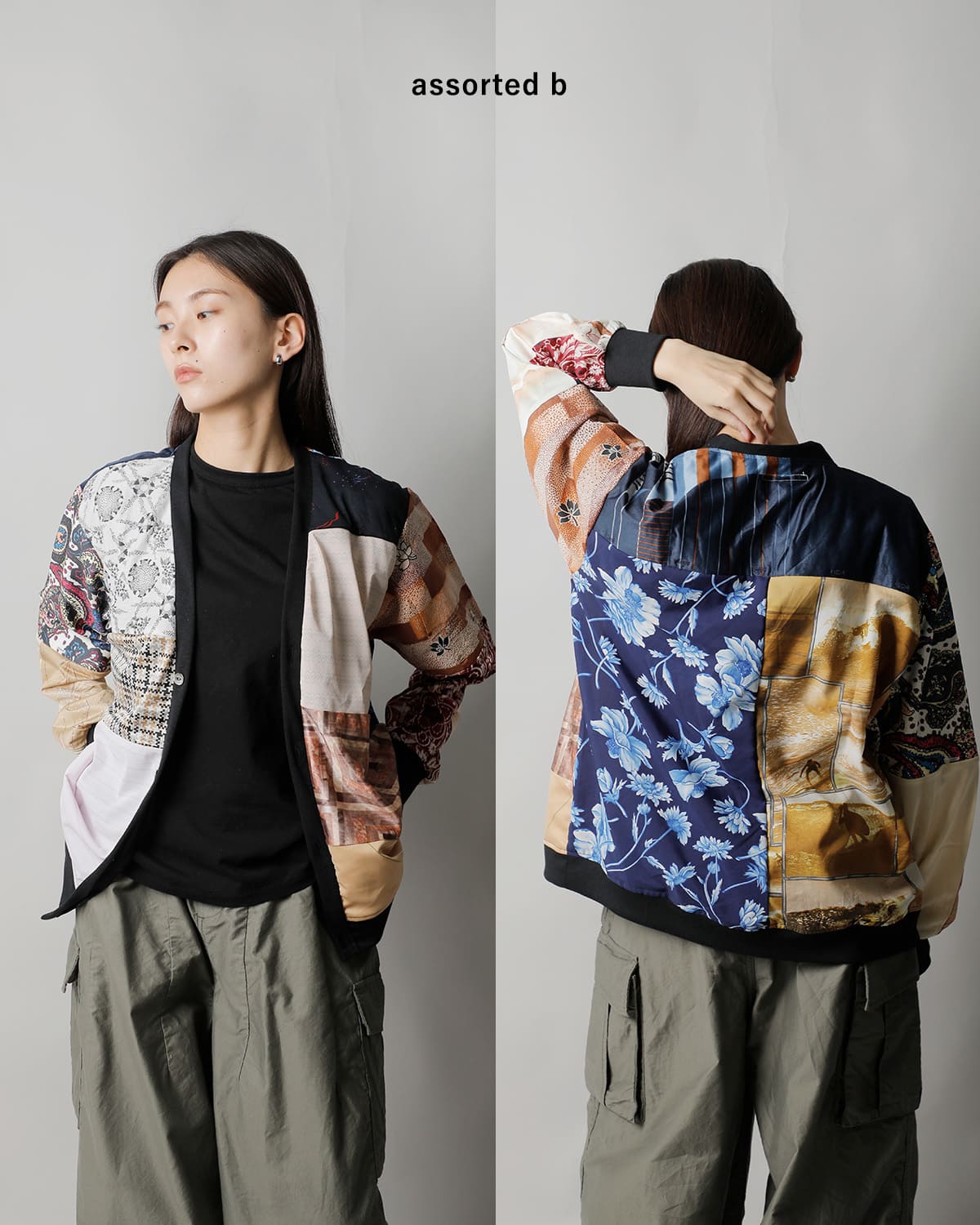 Needlesマルチパッチワーク シャツカーディガン sx491