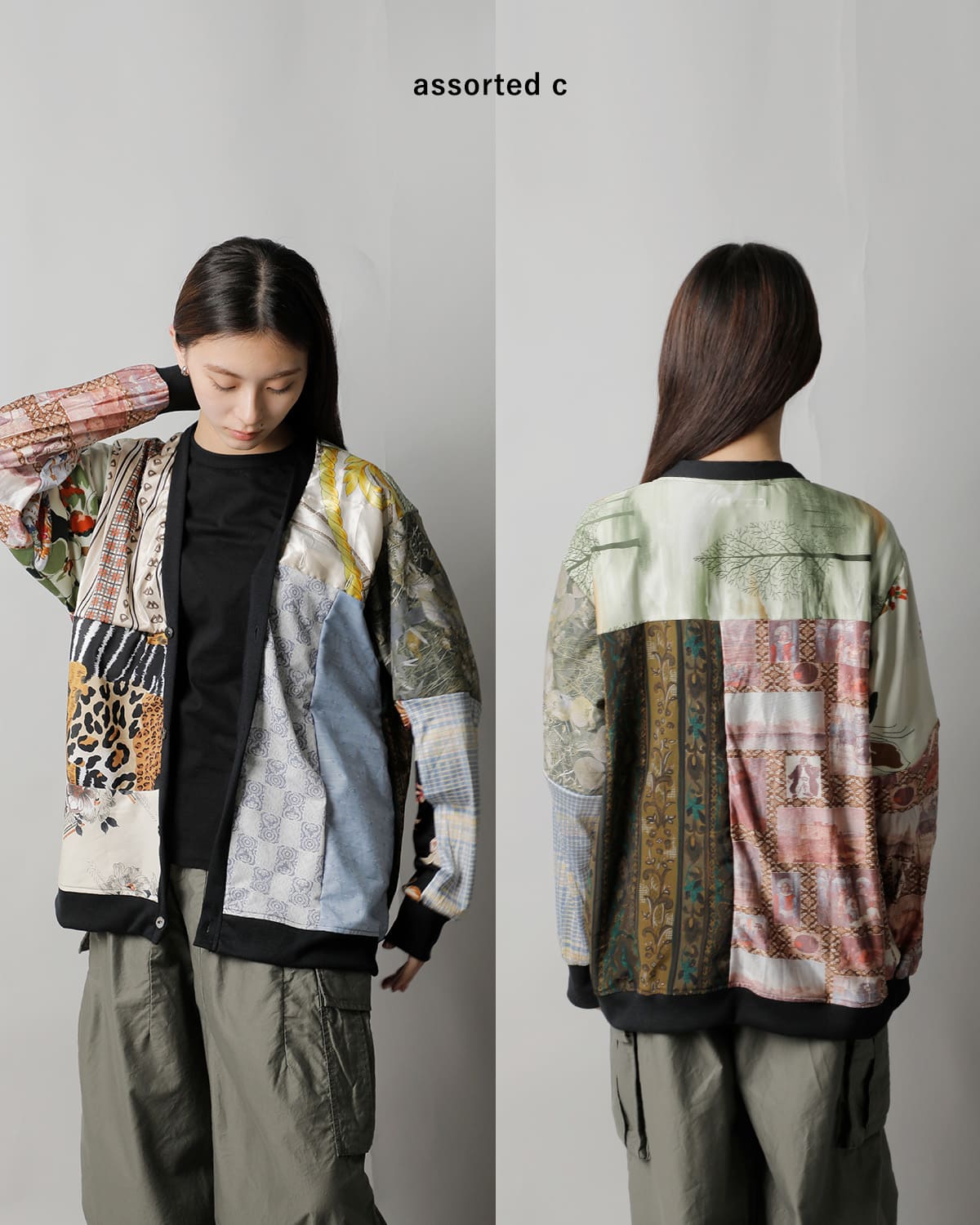 Needlesマルチパッチワーク シャツカーディガン sx491