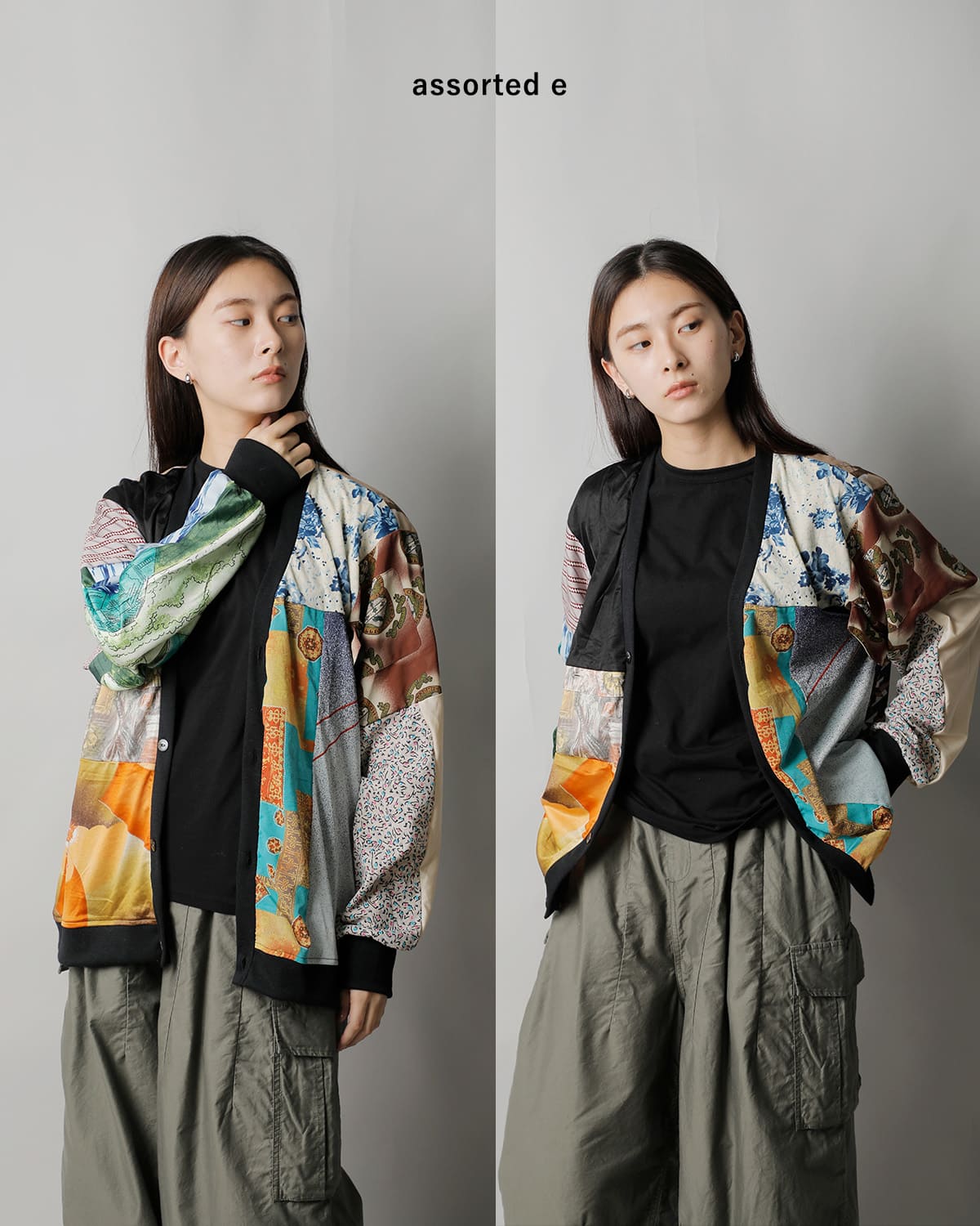 Needlesマルチパッチワーク シャツカーディガン sx491