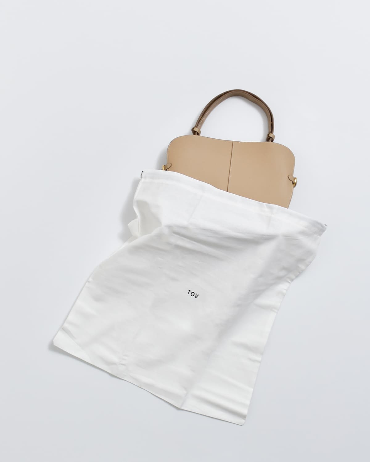 TOV(トーヴ)リアンカウレザー シュリンクファブリックコンビワンハンドルバッグ RIEN FABRIC COMBINATION S t26s07b593