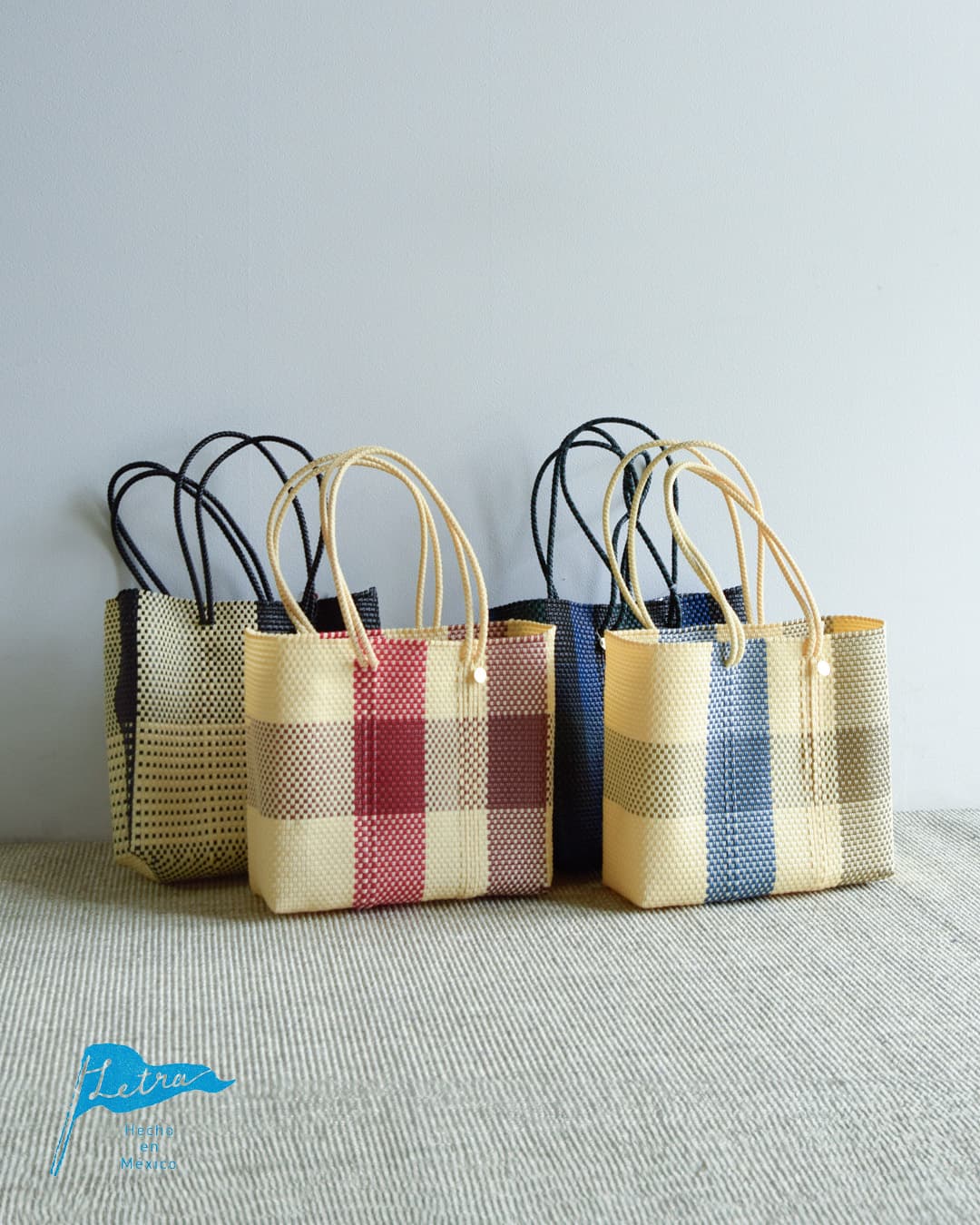 Letraメルカドバッグ ロングハンドル Mサイズ “TABLERO / 3COLORS CHECK / ARENA” ta-3c-ar-m-lh
