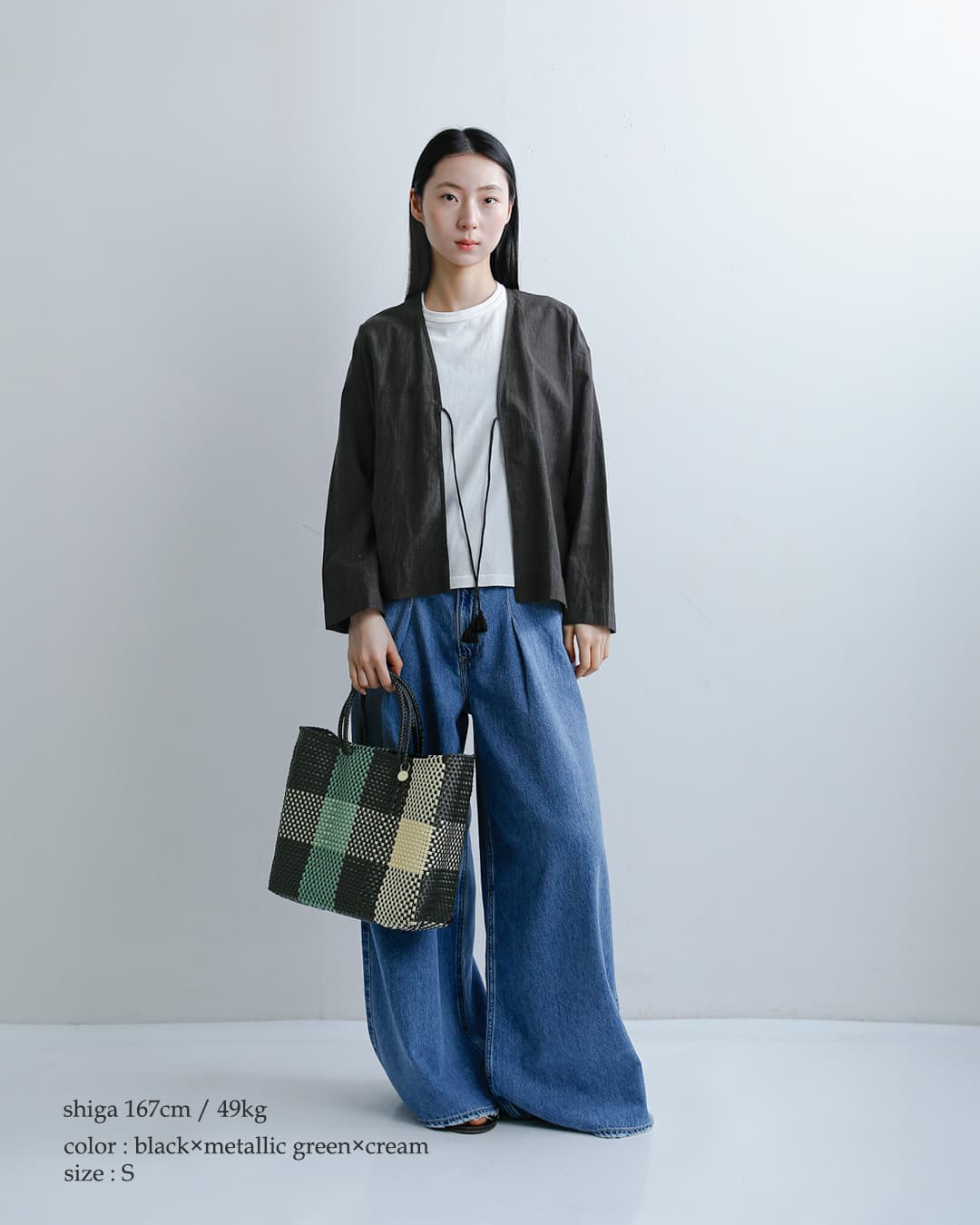 Letraメルカドバッグ Sサイズ “TABLERO / 3COLORS CHECK / ARENA” ta-3c-ar-s