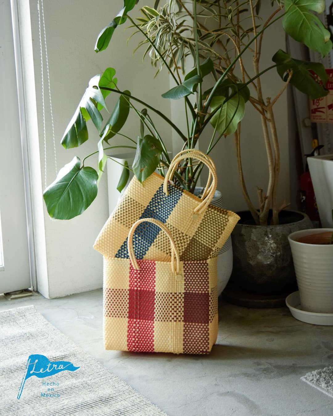 Letraメルカドバッグ Sサイズ “TABLERO / 3COLORS CHECK / ARENA” ta-3c-ar-s